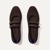 The Double Buckle Mary Jane - Chocolate Mesh