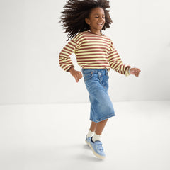 The Kids Strap Sneaker - Berry Blue