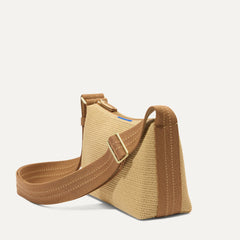 The Casual Crossbody - Brown Butter Raffia-Knit