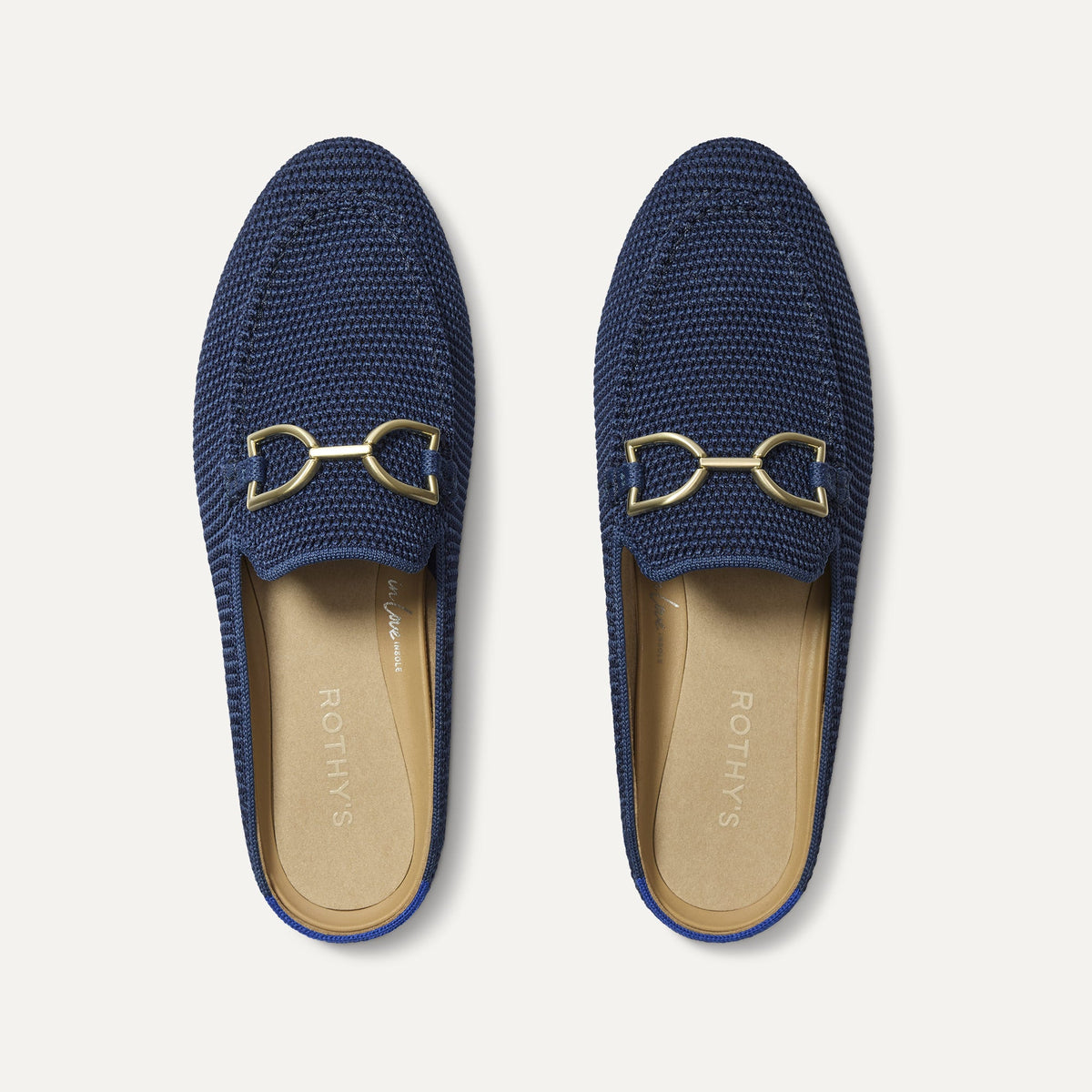 The Double Bit Loafer Mule - Blue Raffia-Knit