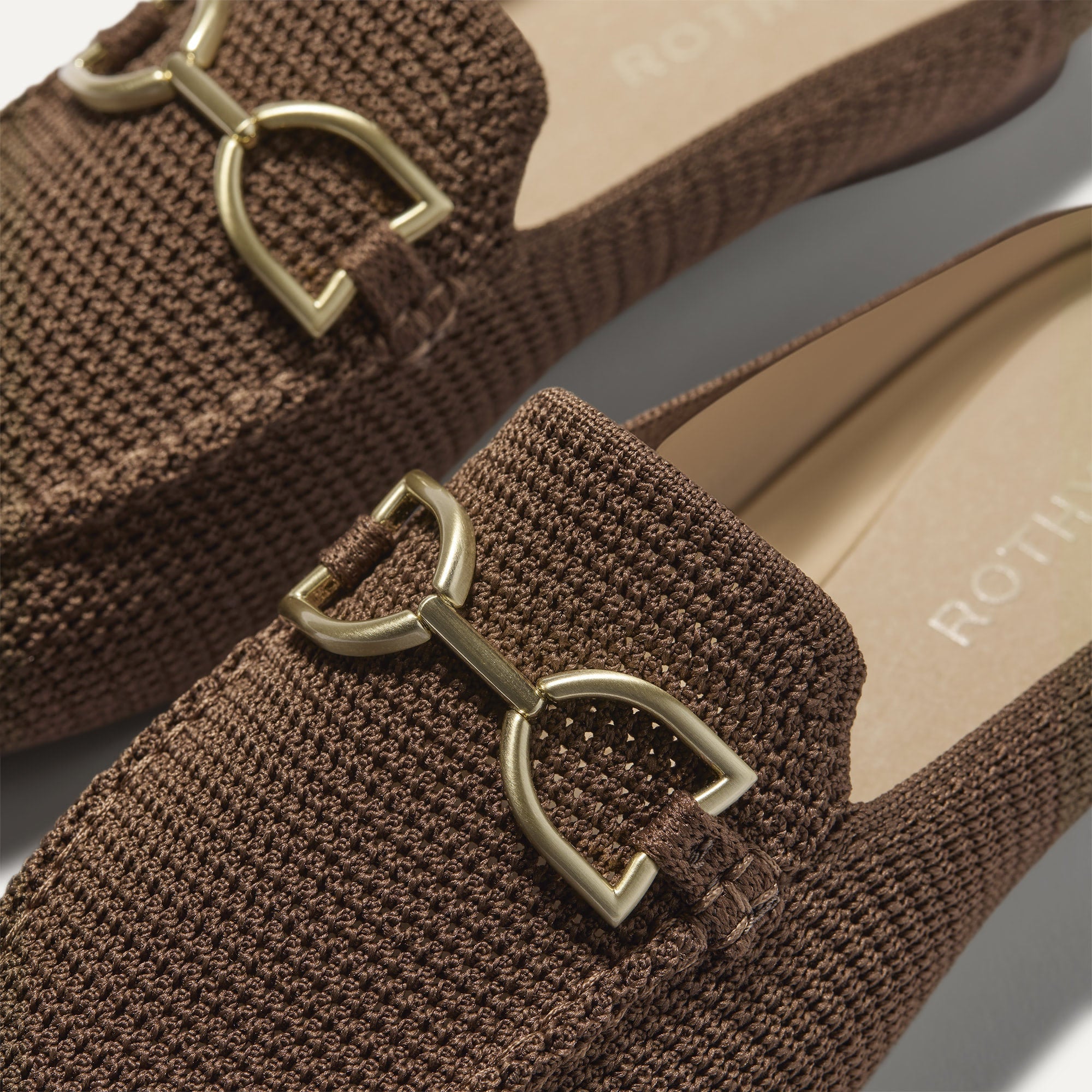 The Double Bit Loafer Mule - Cinnamon Raffia-Knit