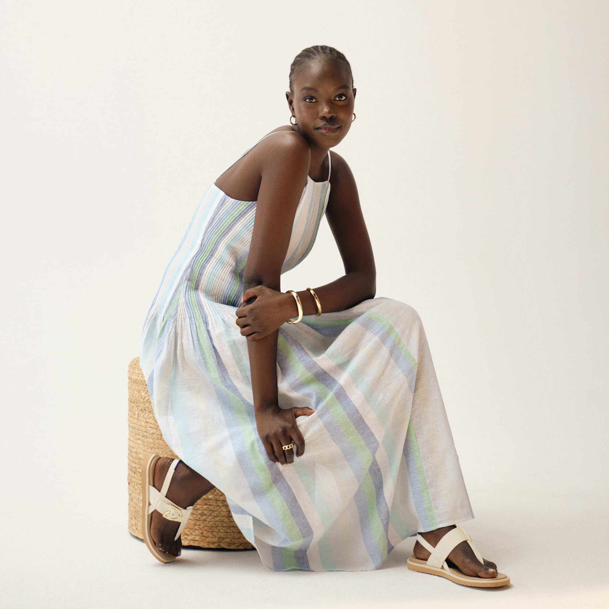 The T–Strap Sandal - Cream Puff