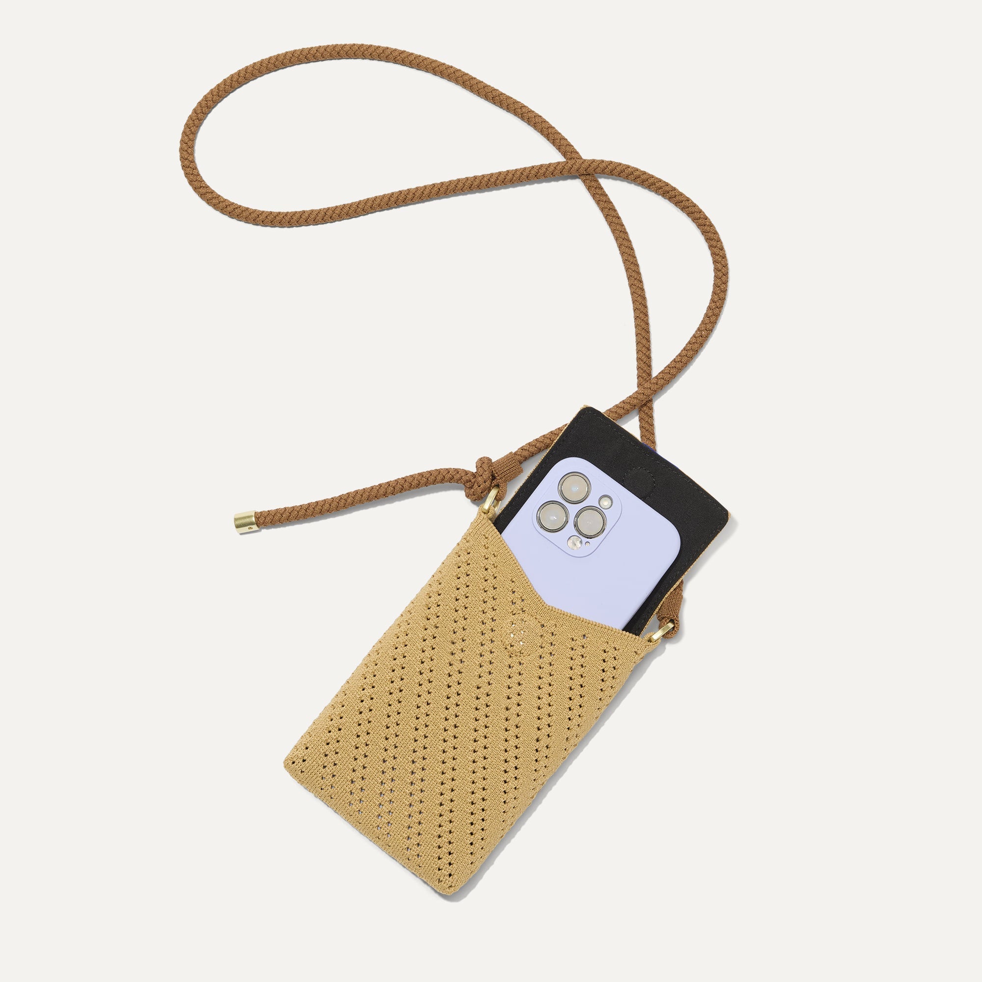 The Phone Crossbody - Brown Butter Crochet