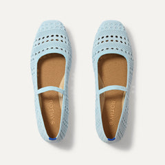 The Max Square Mary Jane - Powder Blue Crochet