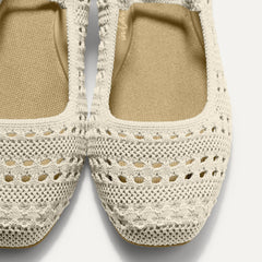 The Max Square Mary Jane - Sandy Crochet