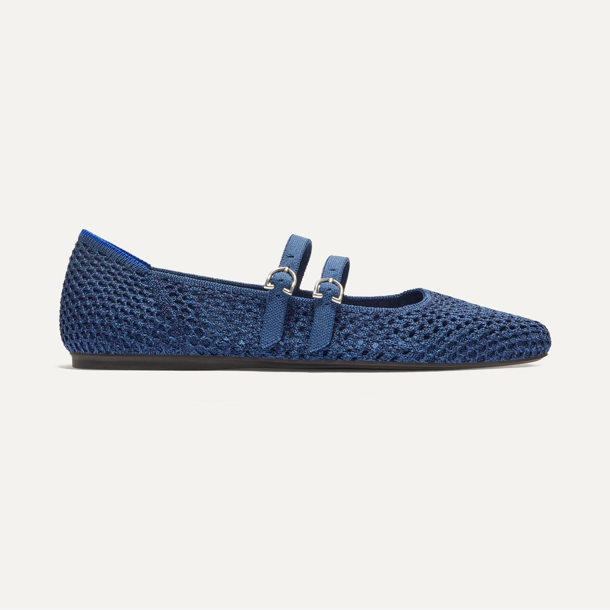 The Double Buckle Mary Jane - Blue Mesh