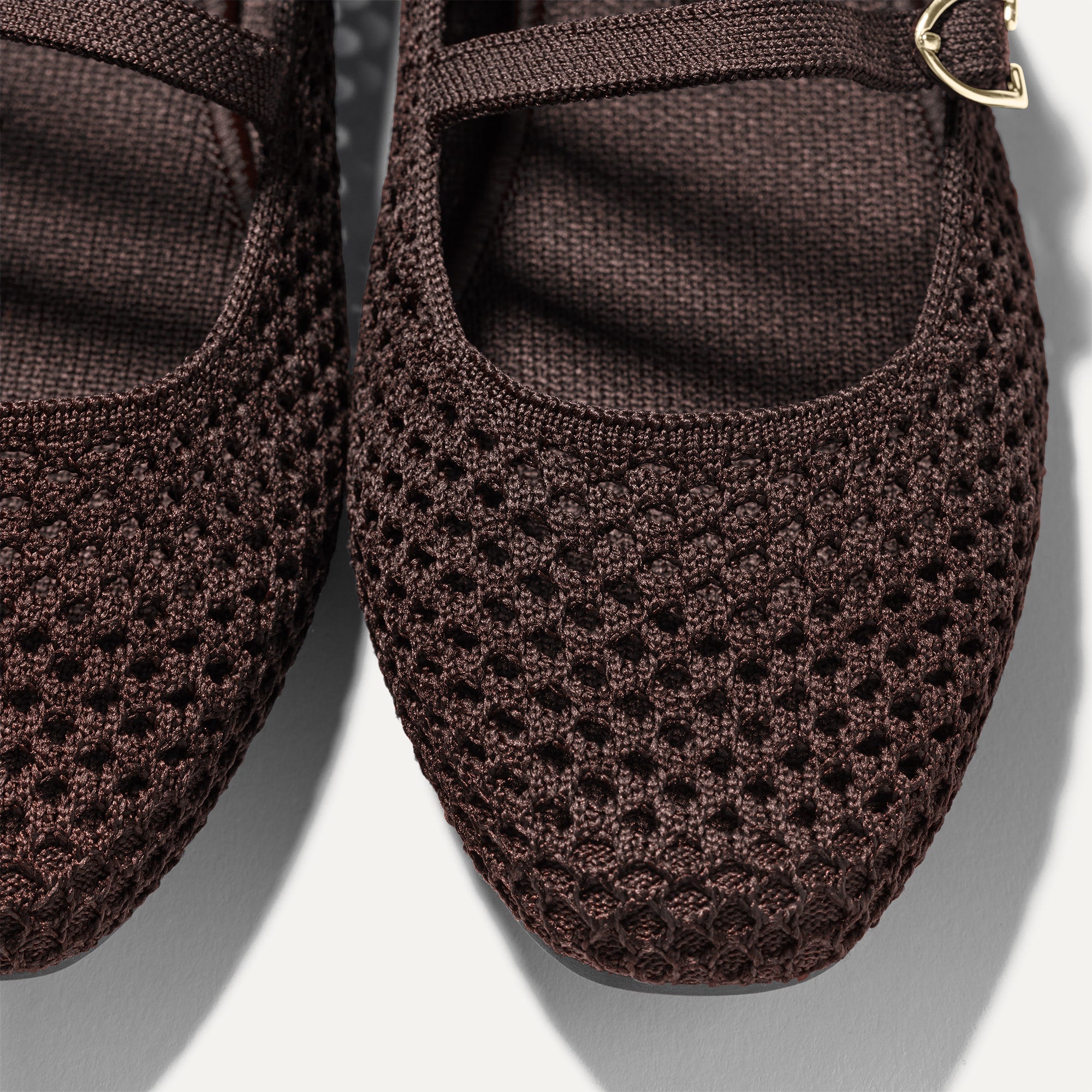 The Double Buckle Mary Jane - Chocolate Mesh