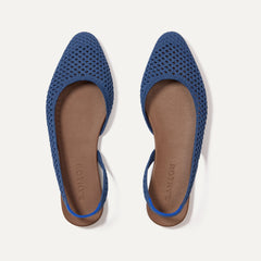 The Almond Slingback - Deep Sea Mesh