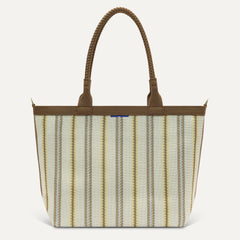 The Lightweight Zip Tote - Sunbeam Market Stripe