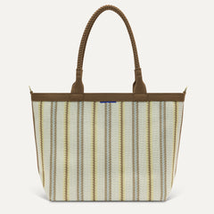 The Lightweight Zip Tote - Sunbeam Market Stripe