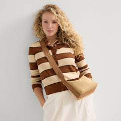 The Casual Crossbody - Brown Butter Raffia-Knit