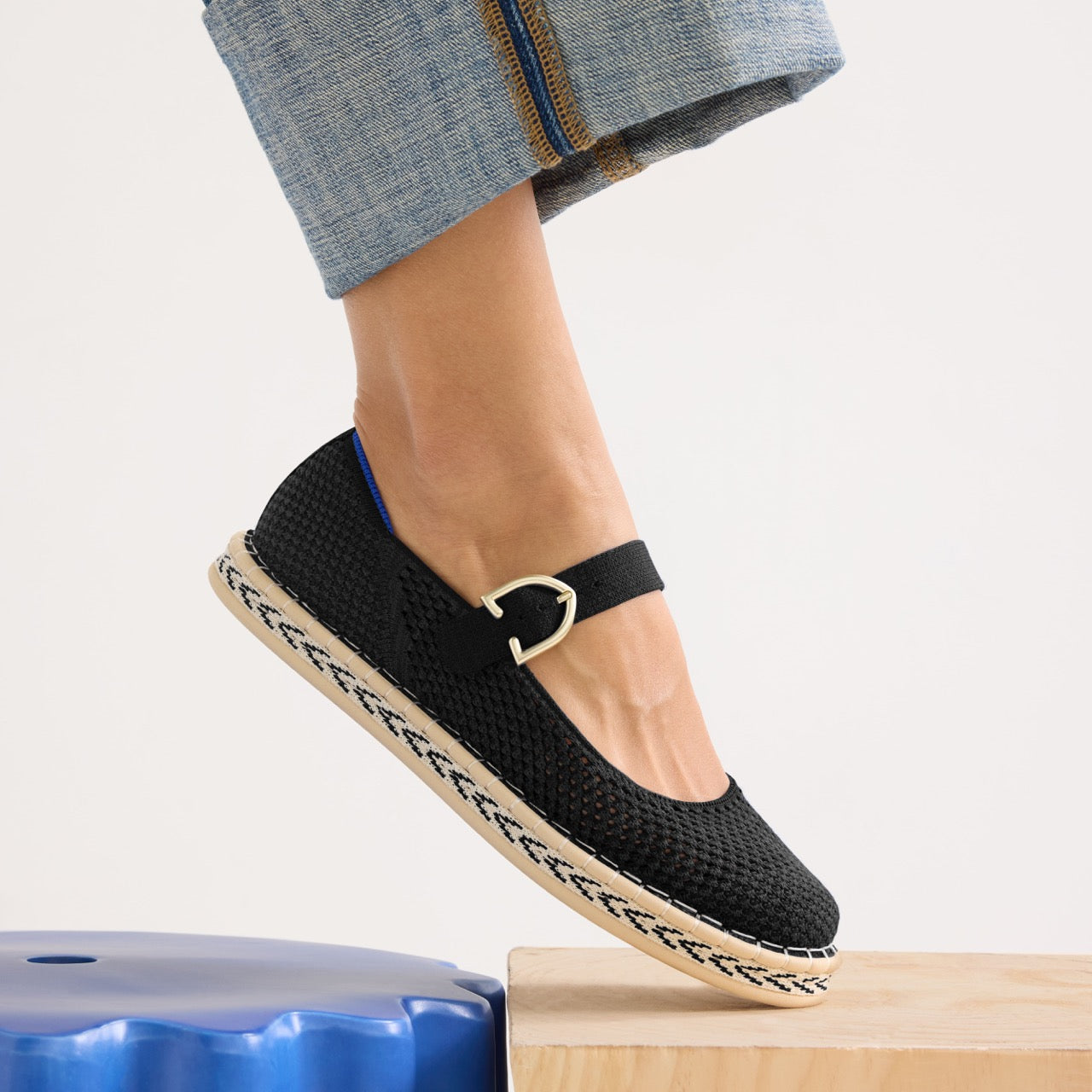 The Espadrille Mary Jane - Black