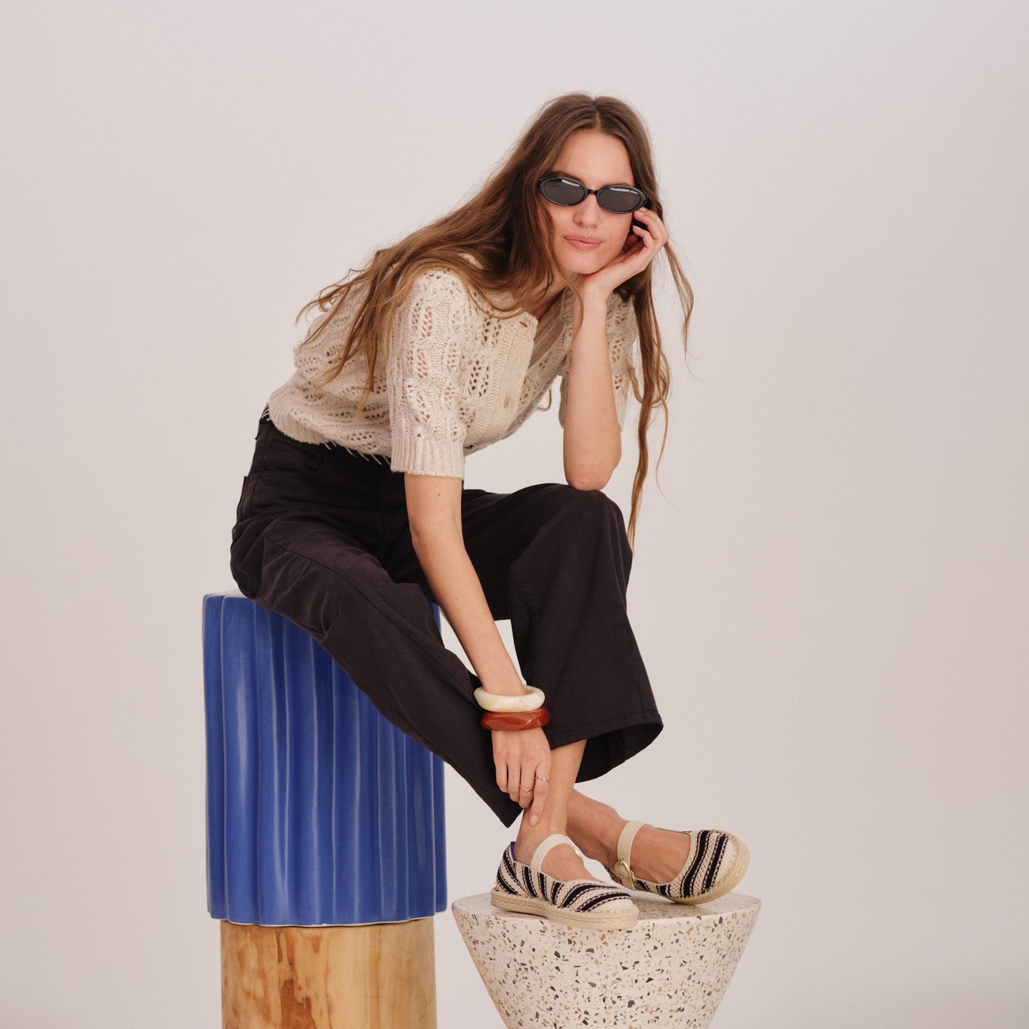 The Espadrille Mary Jane - Compass Stripe