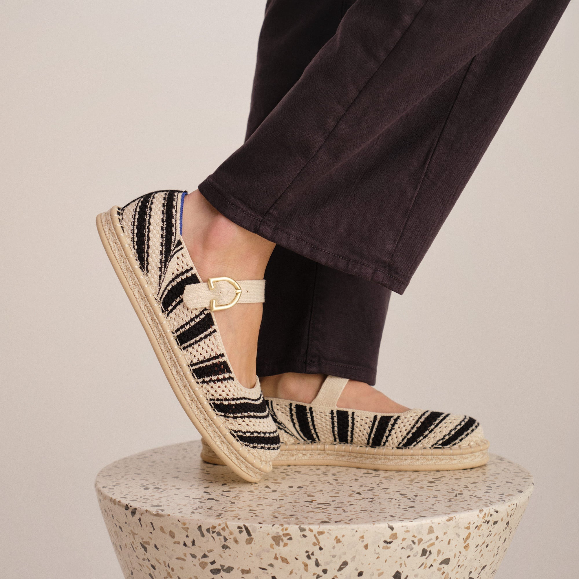 The Espadrille Mary Jane - Compass Stripe