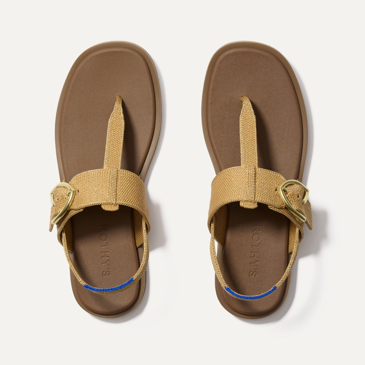 The T–Strap Sandal - Metallic Golden Sun
