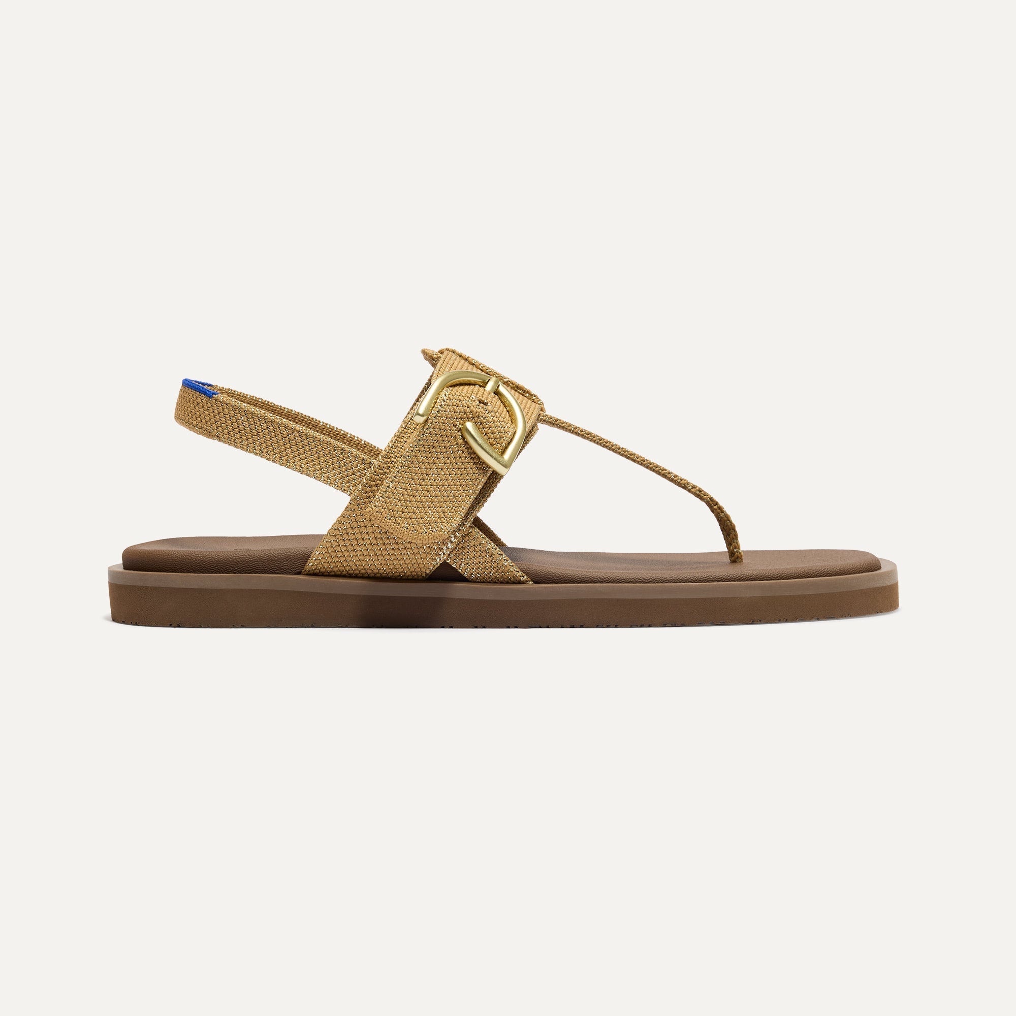 The T–Strap Sandal - Metallic Golden Sun