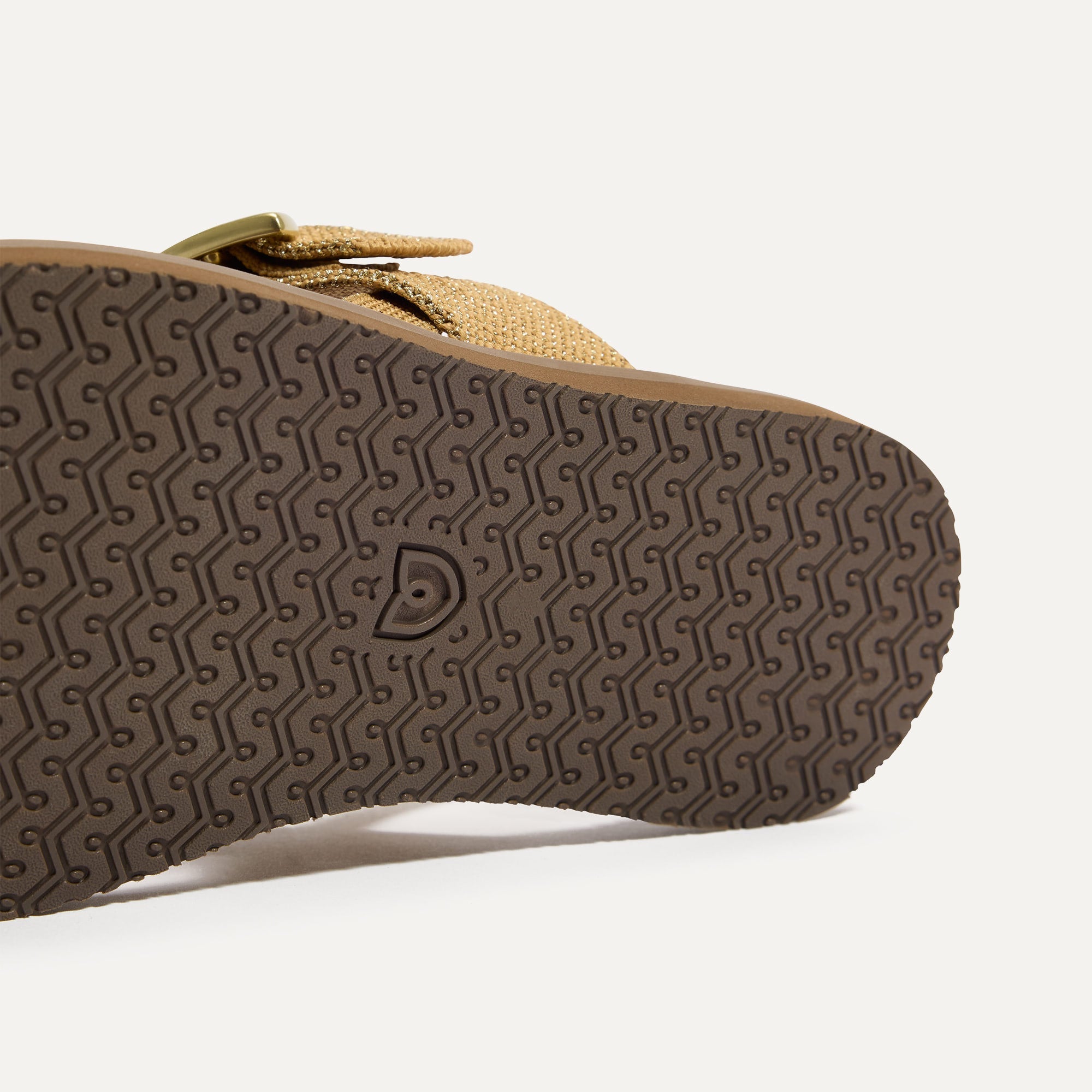 The T–Strap Sandal - Metallic Golden Sun