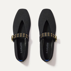 The Max Buckle Mary Jane - Black