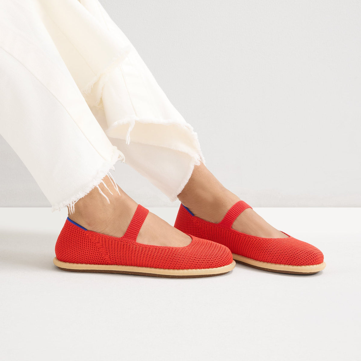 The Cruiser Mary Jane - Poppy Raffia-Knit