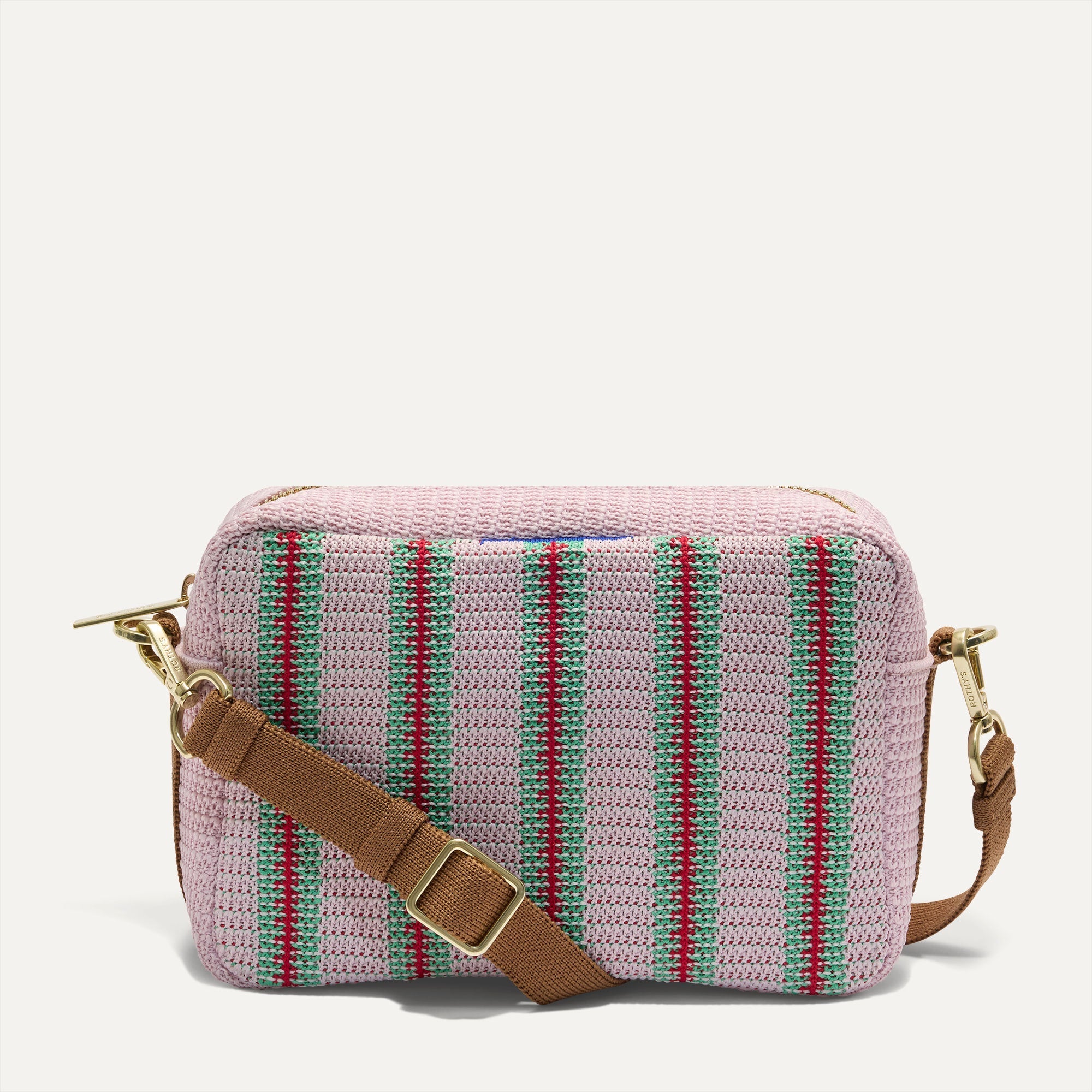 The Crossbody Camera Bag - Watermelon Market Stripe
