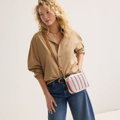 The Crossbody Camera Bag - Watermelon Market Stripe