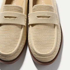 The Penny Loafer - Conch Raffia-Knit