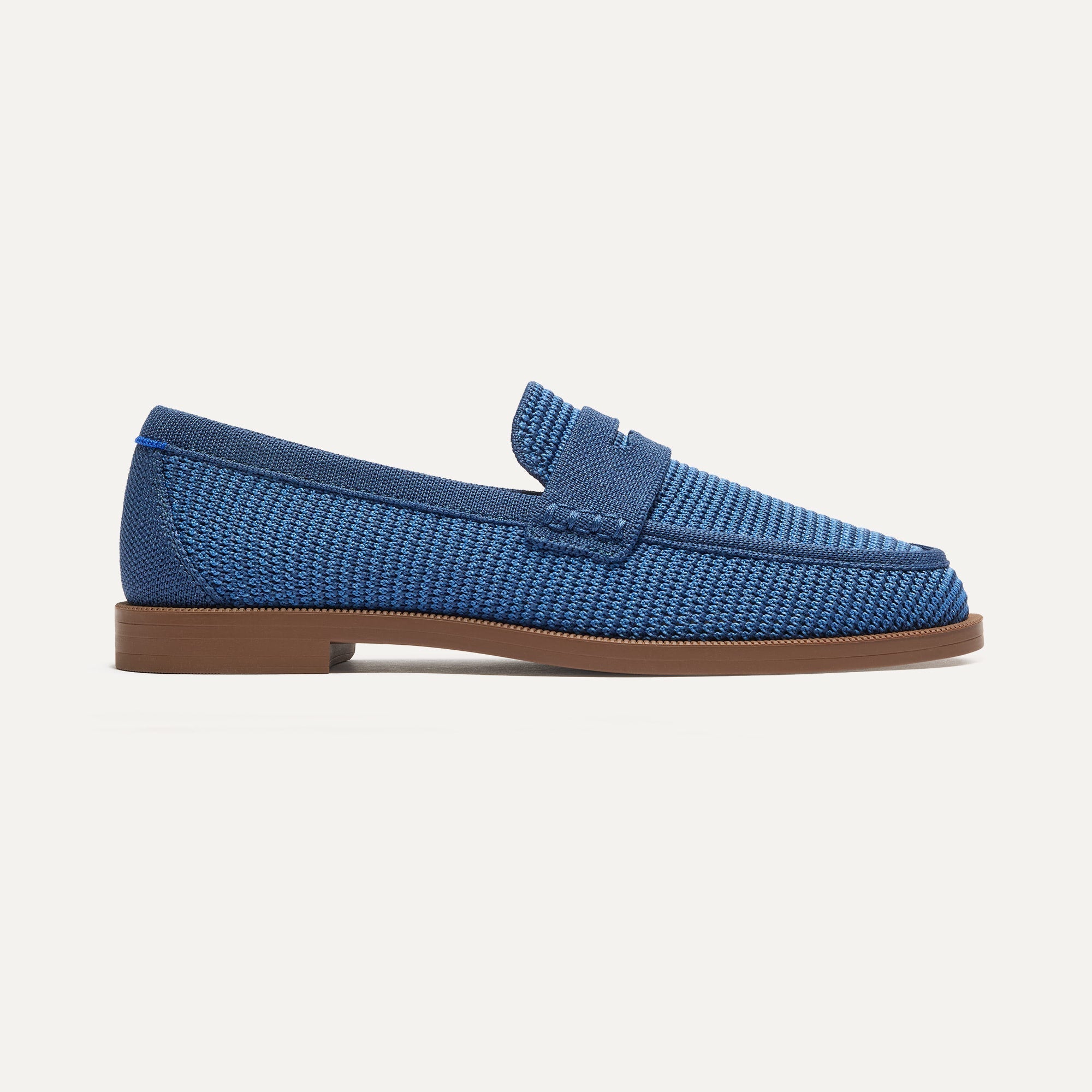 The Penny Loafer - Blue Raffia-Knit