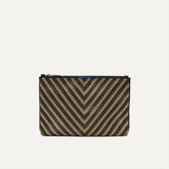The Convertible Clutch - Toffee Chevron