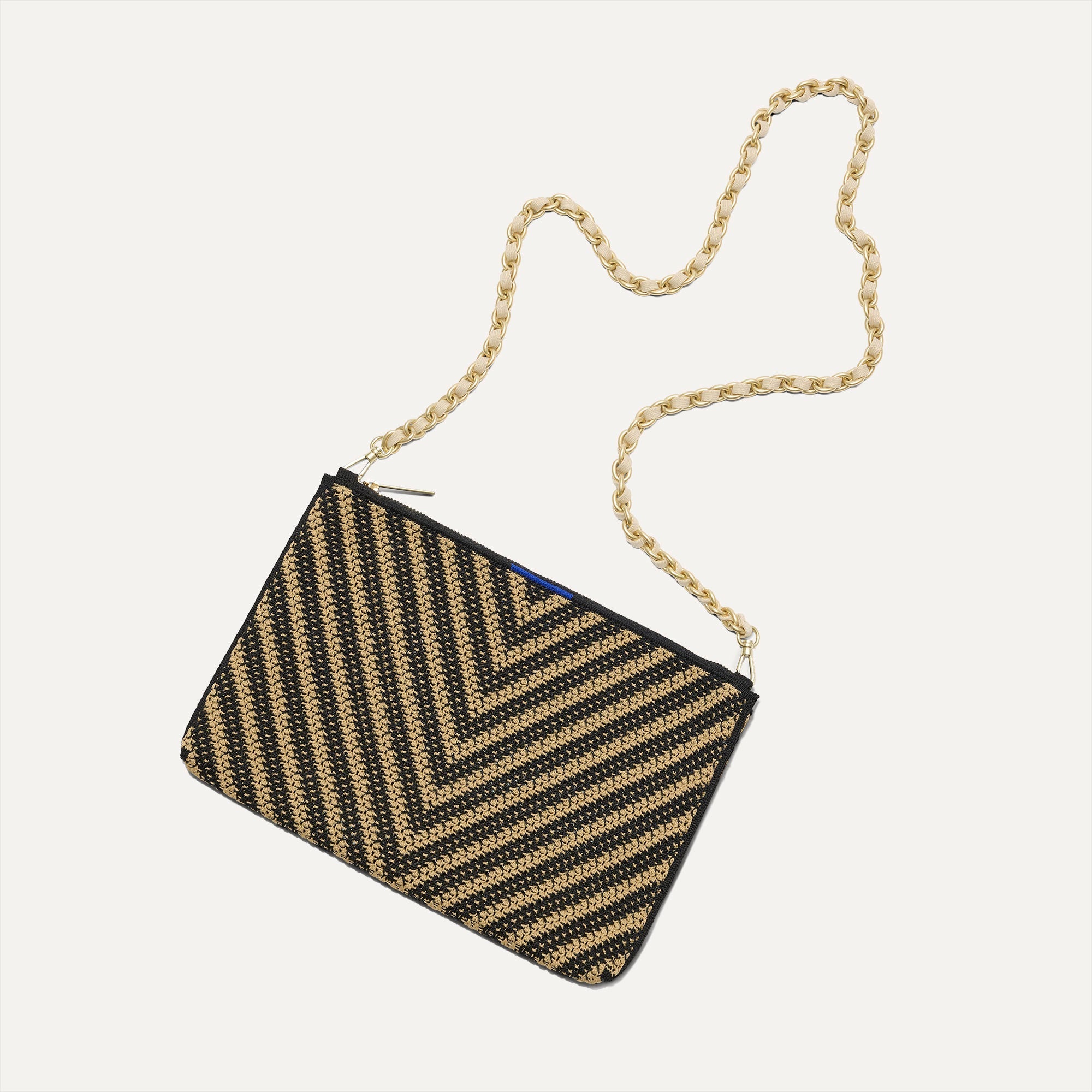 The Convertible Clutch - Toffee Chevron