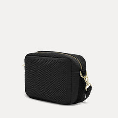 The Crossbody Camera Bag - Black Licorice Open-Knit