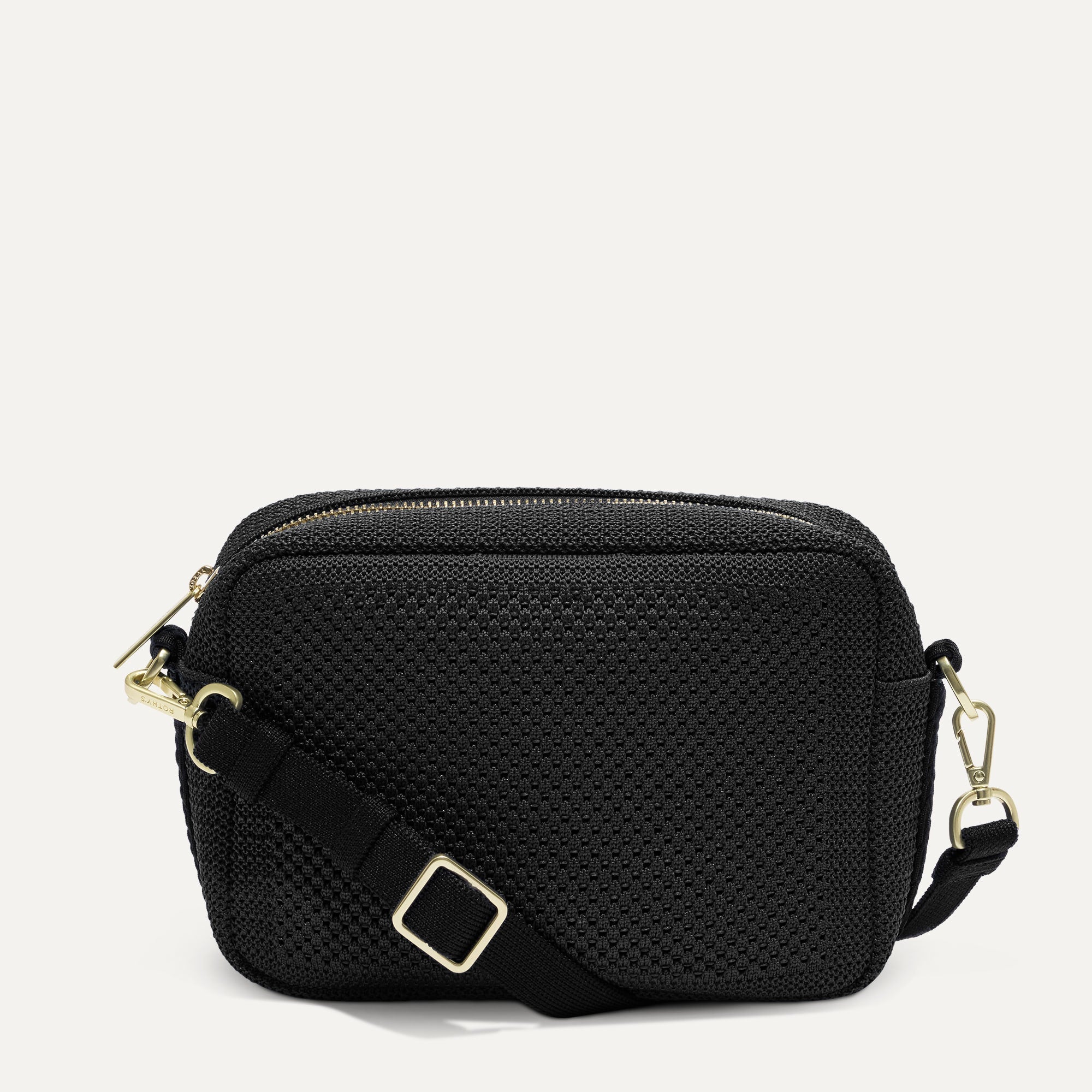The Crossbody Camera Bag - Black Licorice Open-Knit