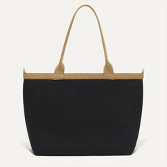 The Lightweight Zip Tote - Black Espresso Open-Knit
