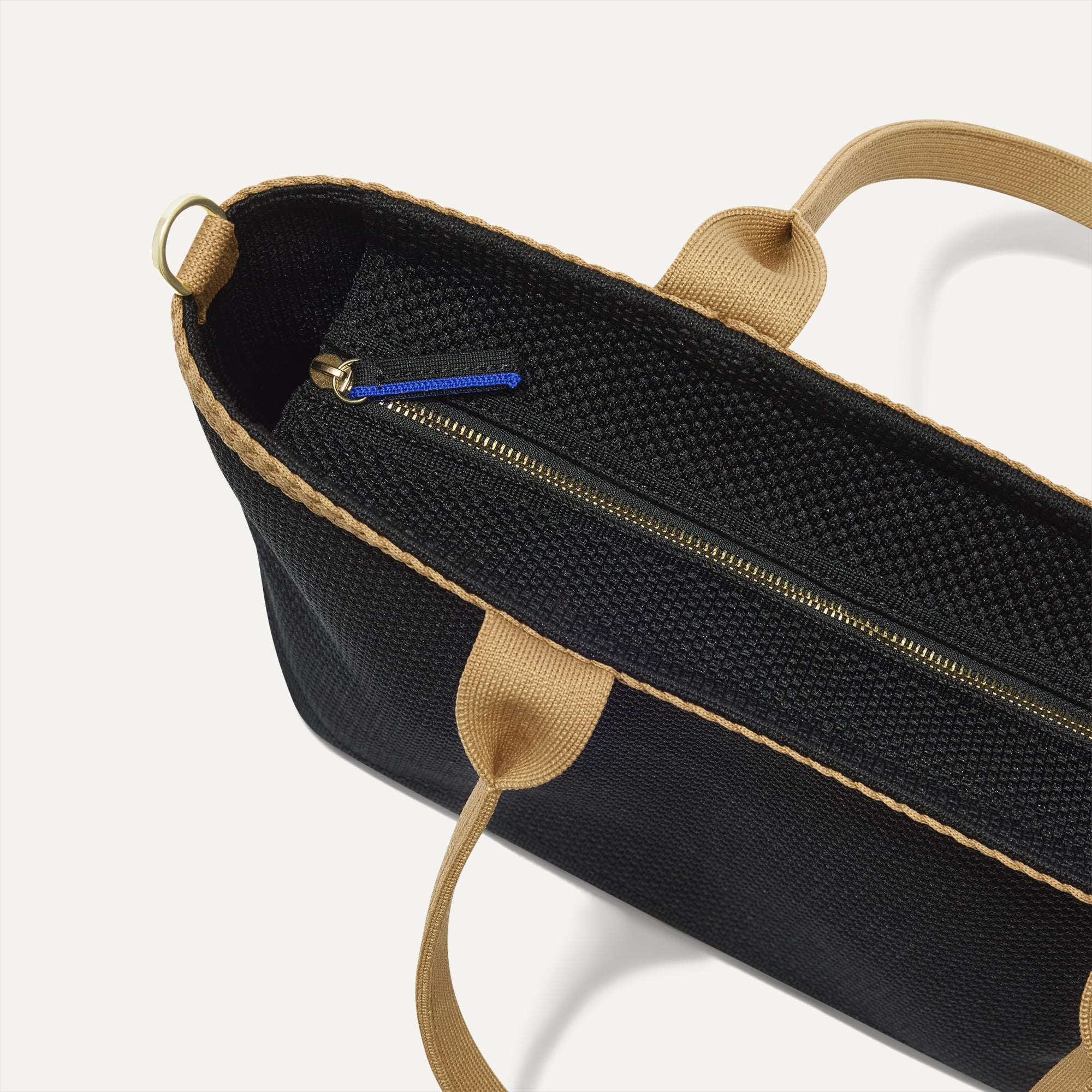 The Lightweight Zip Tote - Black Espresso Open-Knit