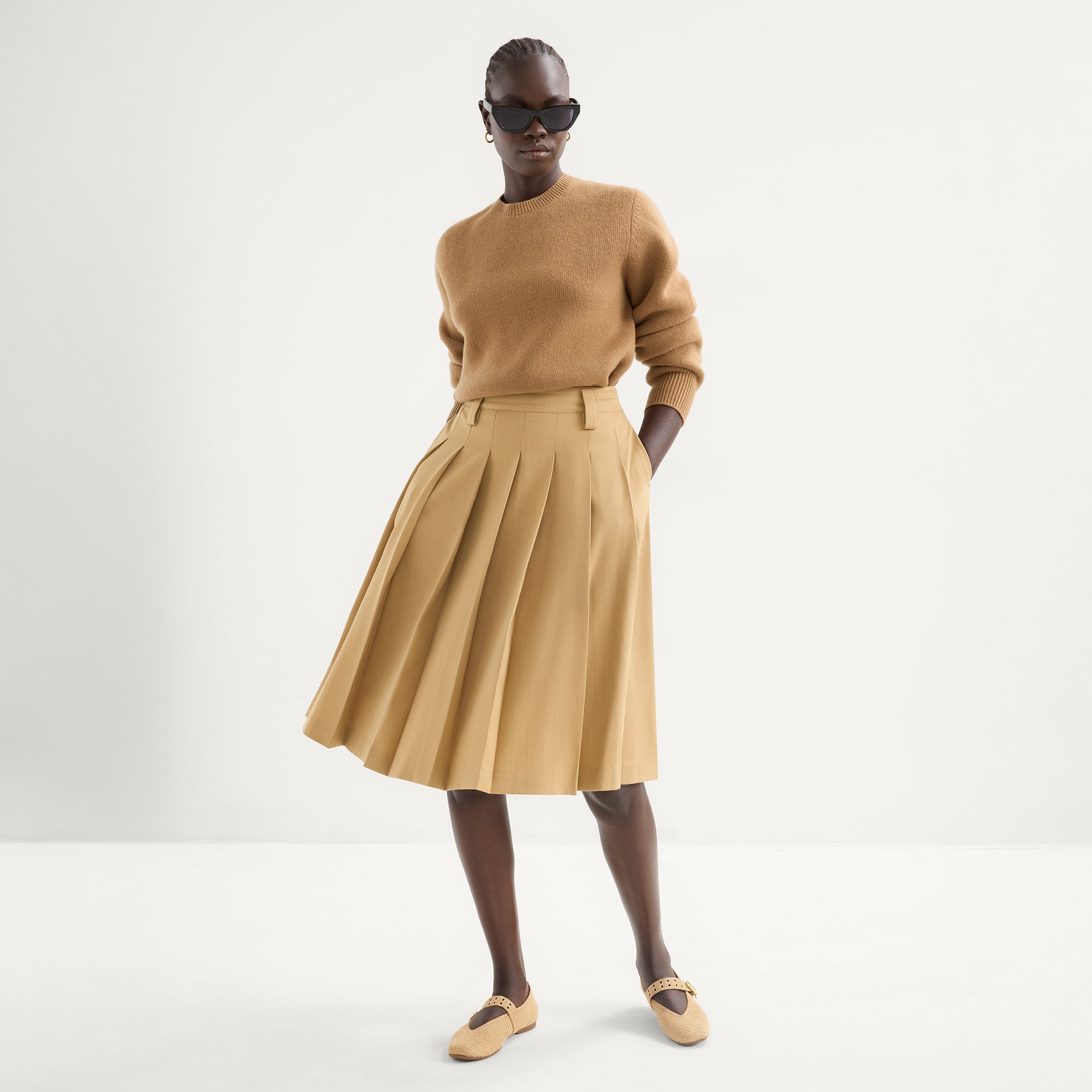 The Max Buckle Mary Jane - Tan Woven