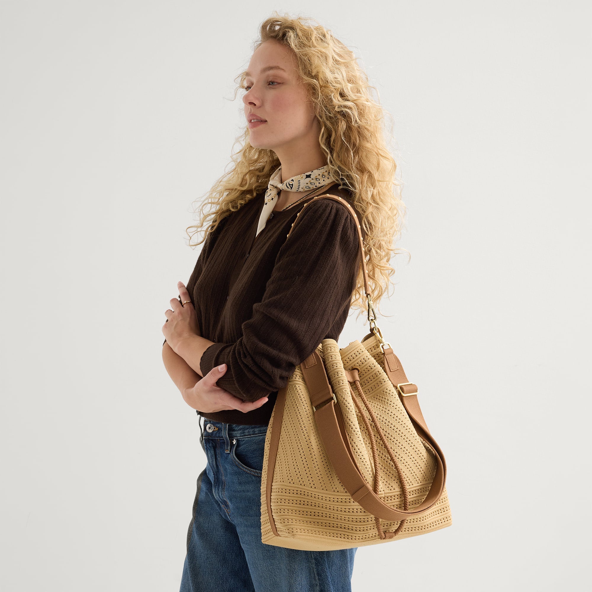 The Cinch Bucket Bag - Brown Butter Crochet