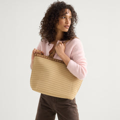 The Lightweight Zip Tote - Brown Butter Crochet
