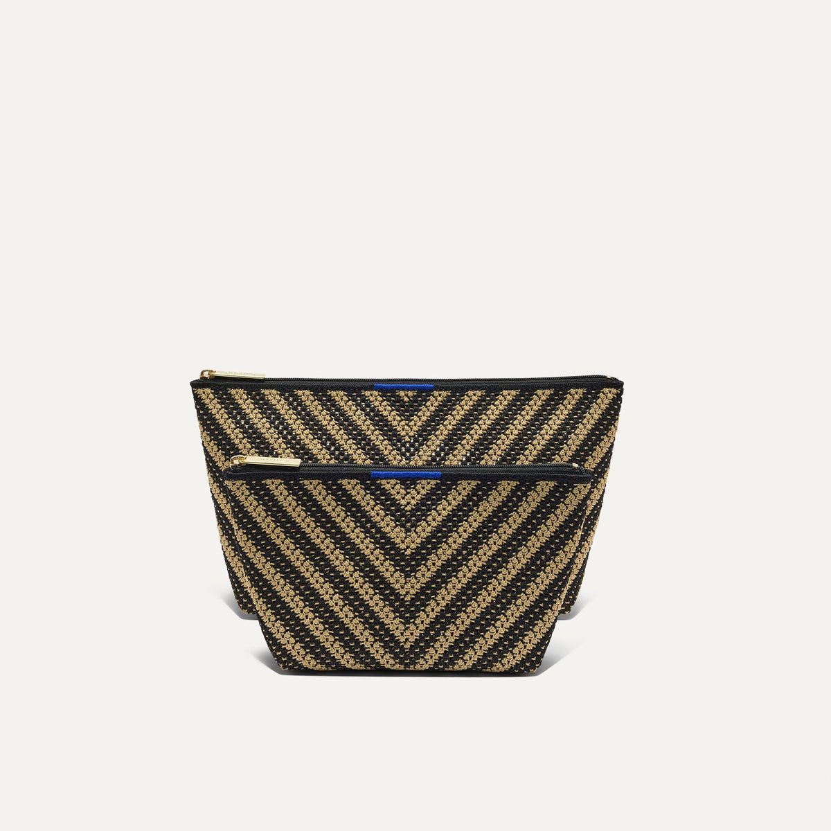 The Travel Pouch Set - Toffee Chevron