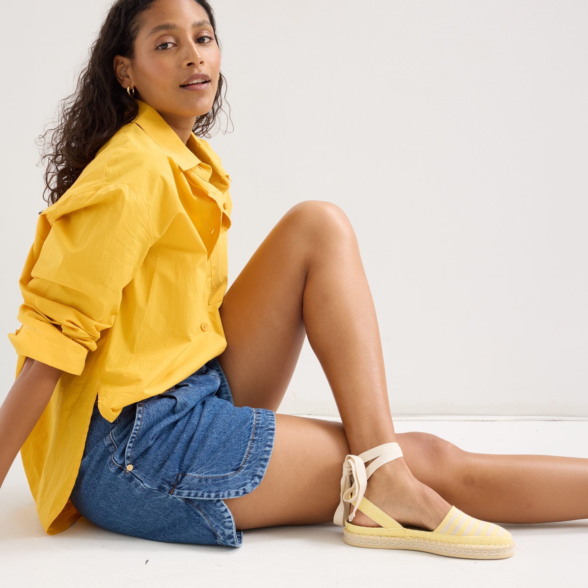 The D'Orsay Espadrille - Sunshine Stripe