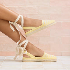 The D'Orsay Espadrille - Sunshine Stripe