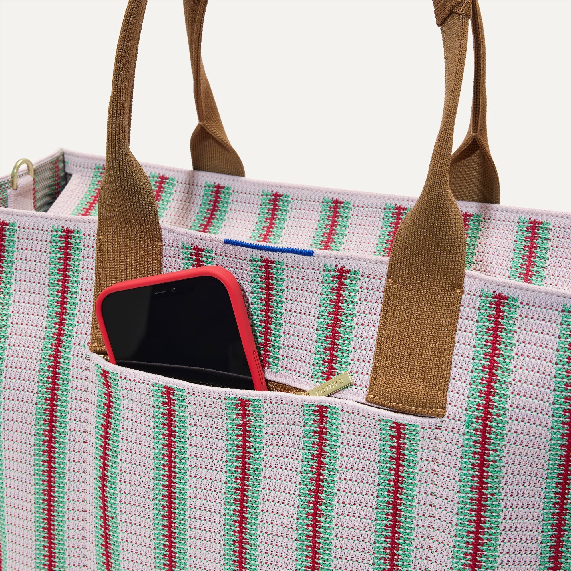 The Classic Tote - Watermelon Market Stripe