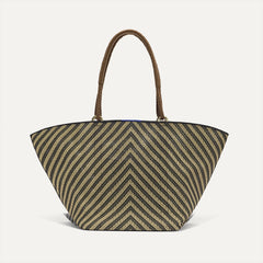 The Summer Tote - Toffee Chevron