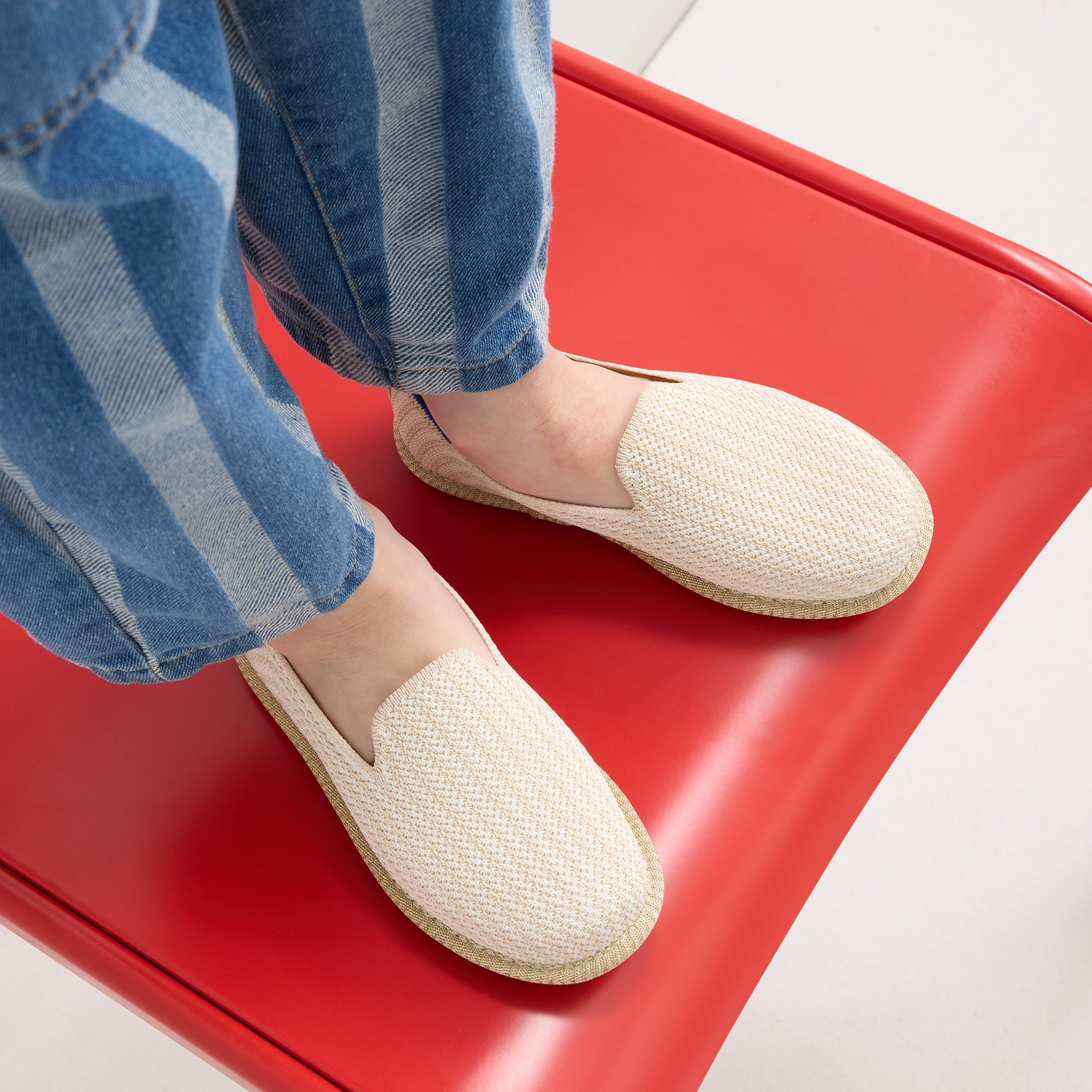 The Mini Loafer (for Kids) - Cream Puff Stripe