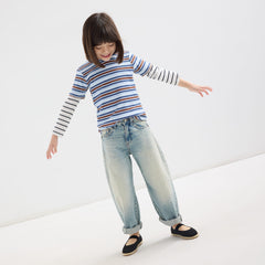 The Mini Mary Jane (for Kids) - Black Raffia-Knit