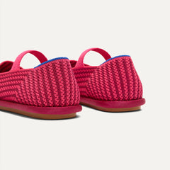 The Mini Mary Jane (for Kids) - Raspberry Stripe