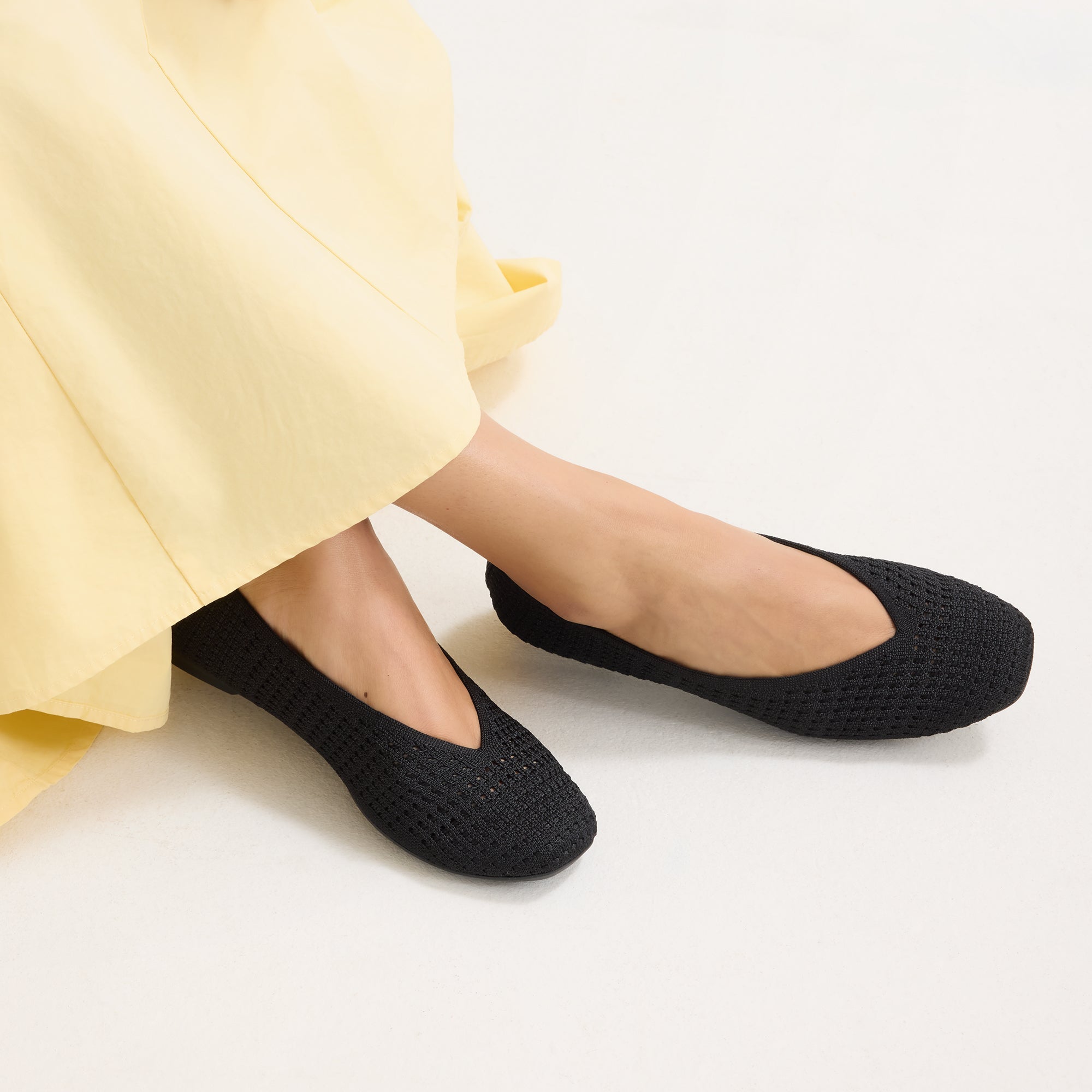 The Max Square Ballerina - Black Mesh