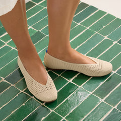 The Max Square Ballerina - Off White Mesh